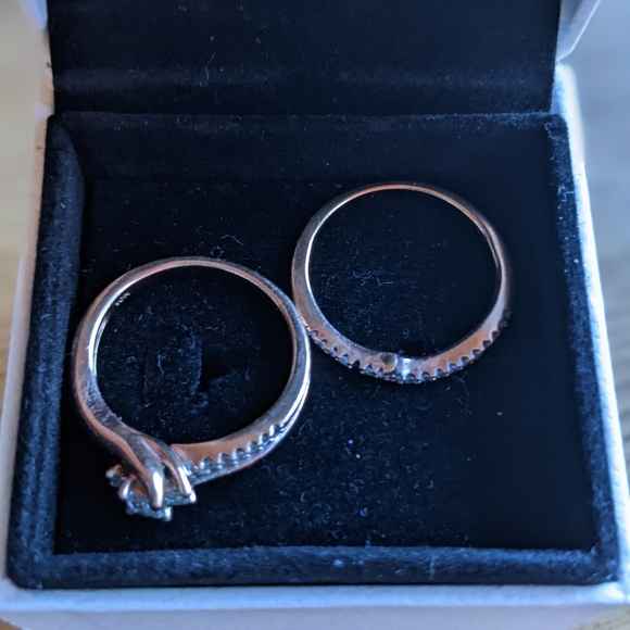 10K Unique Rose gold wedding set - Picture 5 of 6